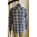 Herren Baumwolle Single Pocket Plaid Shirt